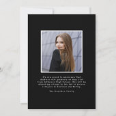 卒業モダンタイポグラフィ2写真卒業 案内状 (裏面)