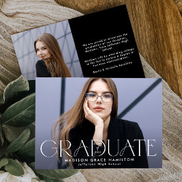 卒業モダンタイポグラフィ2写真卒業 案内状