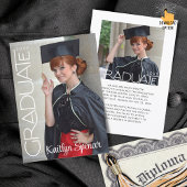 卒業モダンタイポグラフィ2写真卒業 案内状