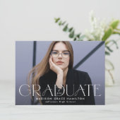 卒業モダンタイポグラフィ2写真卒業 案内状 (スタンド正面)