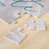 卒業モダンティール（緑がかった色）台本写真卒業 ジグソーパズル (側面)