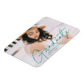 卒業モダンティール（緑がかった色）台本写真卒業 マグネット (左側)