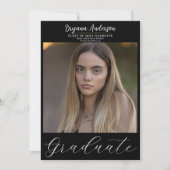 卒業モダントレンディー写真卒業 招待状 (正面)
