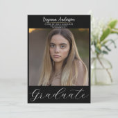 卒業モダントレンディー写真卒業 招待状 (スタンド正面)