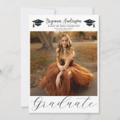 卒業モダントレンディー写真卒業 招待状 (正面)