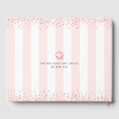 卒業モダンバラ金ゴールドスクリプト写真コラージュ ゲストブック (裏面)