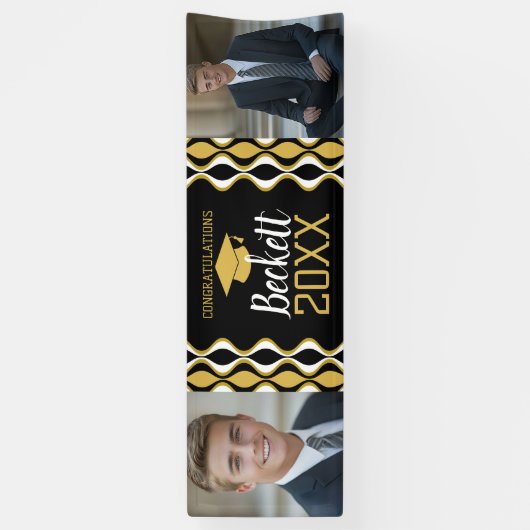 卒業モダンパターン – 2卒業写真 横断幕 (縦)