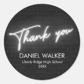 卒業モダンパーソナライズされた会 ラウンドシール (正面)