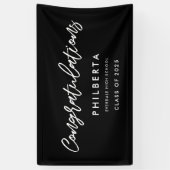 卒業モダンパーティーおめでとう 横断幕 (縦)