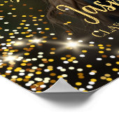 卒業モダンパーティーの写真の歓迎サイン ポスター (角)