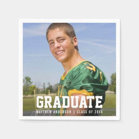 卒業モダンパーティーの写真 スタンダードカクテルナプキン (正面)