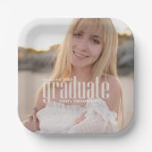 卒業モダンパーティーカスタム写真 ペーパープレート (正面)
