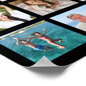 卒業モダンパーティー写真コラージュ ポスター (角)