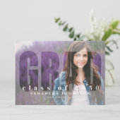 卒業モダンパーティー写真テンプレート 招待状 (スタンド正面)