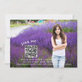 卒業モダンパーティー写真テンプレート 招待状 (裏面)