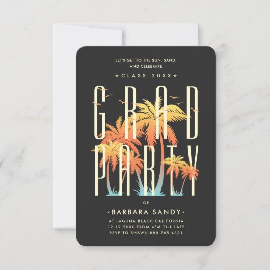 卒業モダンパーティー夏期会 招待状 (正面)