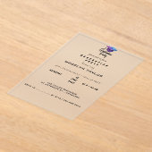 卒業モダンパーティー招待状エレガント- Cap & Japan アクリル招待状 (レイダウン)