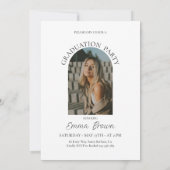 卒業モダンパーティー招待状フォトグラード 招待状 (裏面)