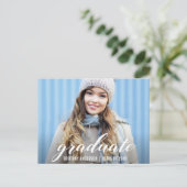 卒業モダンパーティー招待状 | フォト インビテーションポストカード (スタンド正面)