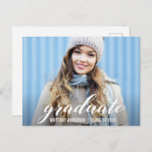 卒業モダンパーティー招待状 | 写真B インビテーションポストカード (正面/裏面)