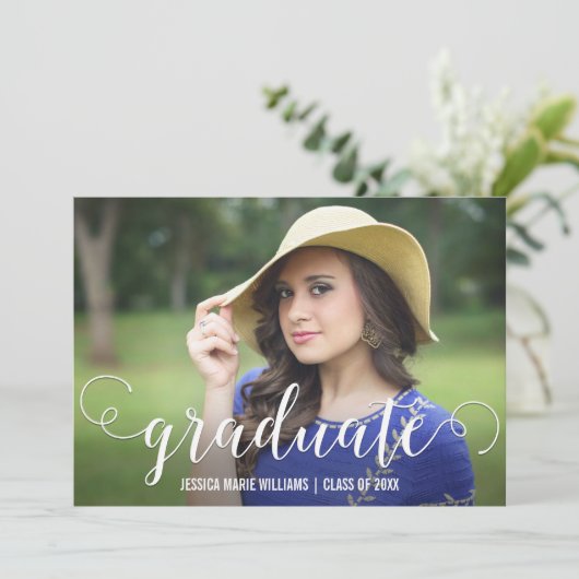 卒業モダンパーティー招待状 招待状 (スタンド正面)