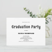 卒業モダンパーティー招待状 招待状 (スタンド正面)
