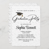 卒業モダンパーティー招待状 招待状 (正面/裏面)