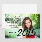 卒業モダンパーティー発表招待状 招待状 (正面/裏面)