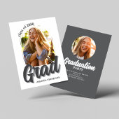 卒業モダンパーティー2枚の写真 招待状