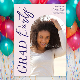 卒業モダンパーティー2025スクリプトアーチフォト 招待状