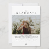 卒業モダンパーティー4写真招待状 招待状 (裏面)