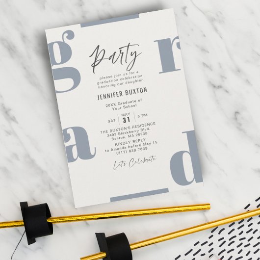 卒業モダンパーティーInvita 招待状