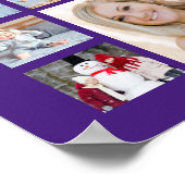 卒業モダンパープル35フォトコラージュ ポスター (角)