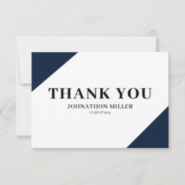 卒業モダンフラットサンキューカード サンキューカード