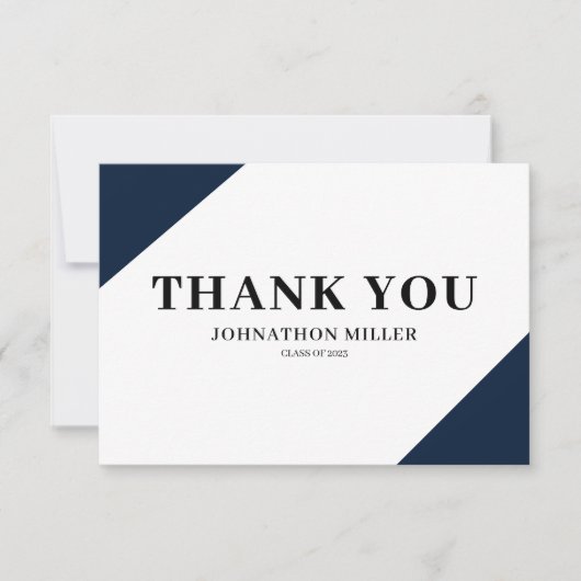卒業モダンフラットサンキューカード サンキューカード (正面)