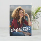 卒業モダンブラシスクリプト2+サイドパーティー2020 招待状 (スタンド正面)