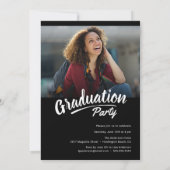 卒業モダンブラシスクリプト2+サイドパーティー2020 招待状 (裏面)