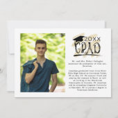 卒業モダンブラシタイポグラフィグラード2枚 案内状 (裏面)