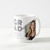 卒業モダンブラシ2フォトグラーカスタムド コーヒーマグカップ (正面右)