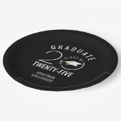 卒業モダンブラックスタイリスト学年 ペーパープレート (アングル)