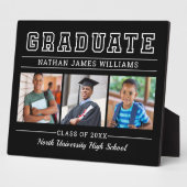 卒業モダンブラック3写真卒業 フォトプラーク (側面)