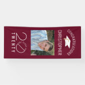 卒業モダンマルーンのスタイリスト学年 横断幕 (横)