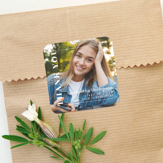 卒業モダンミニマリスト スクエアシール