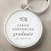 卒業モダンミニマルシンプル主義シック卒業 キーホルダー