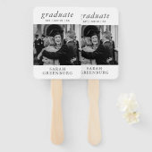 卒業モダンミニマルシンプル主義シック卒業 ハンドファン (正面&裏面)