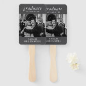 卒業モダンミニマルシンプル主義シック卒業 ハンドファン (正面&裏面)