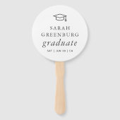 卒業モダンミニマルシンプル主義シック卒業 ハンドファン (裏面)