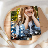 卒業モダンミニマルシンプル写真テンプレート 案内状