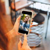 卒業モダンミニマル写真テンプレートはっきりした 案内状