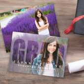 卒業モダンミニマル写真テンプレートシンプル 招待状